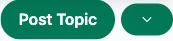 Post composer publish split-button expanded, showing Save as Draft and Schedule options with the date and time picker open